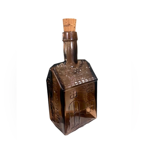 Vintage Signed Wheaton Whiskey Glass Bottle - Amethyst With Cork - Picture 7 of 12